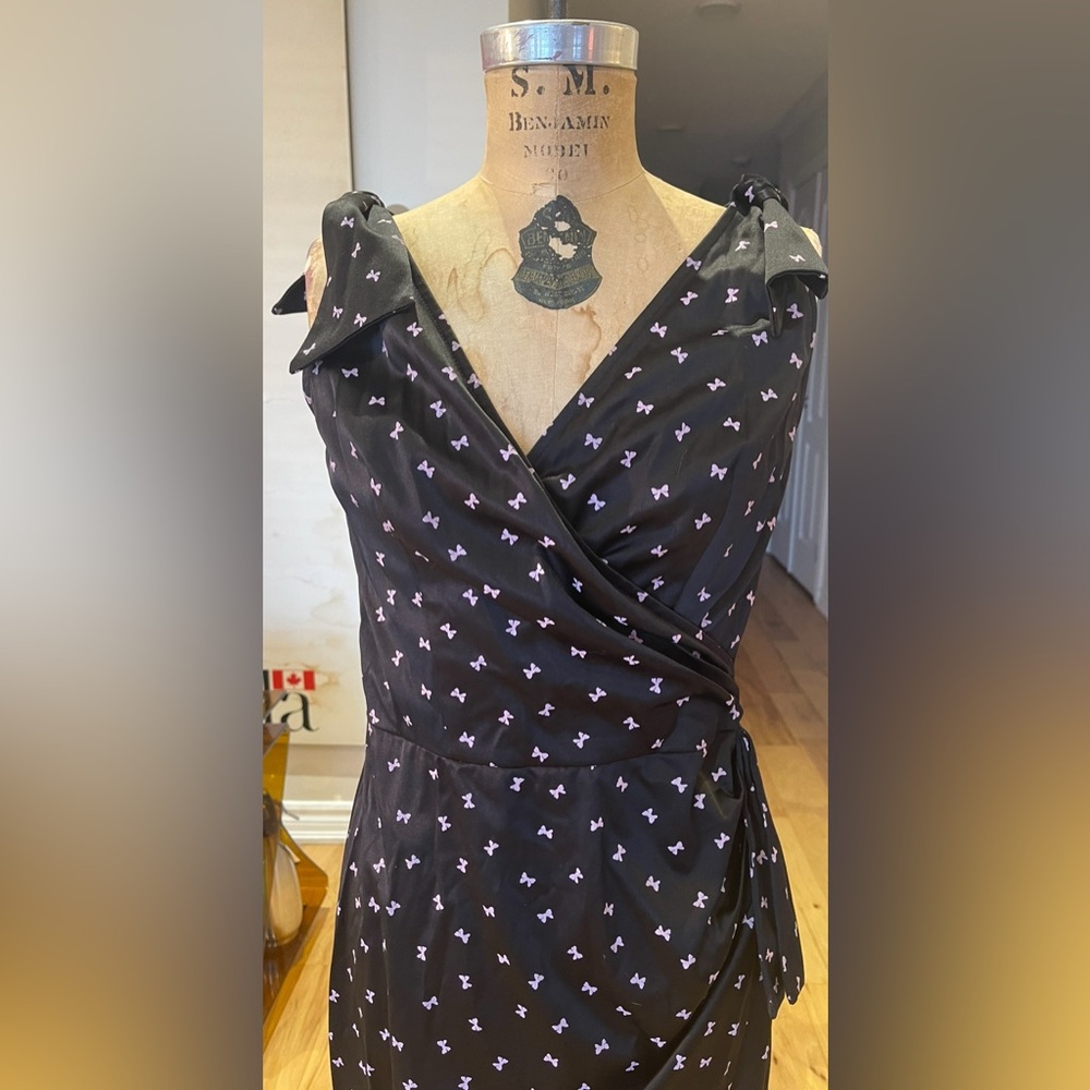 Stop Staring Bow Dress Black and Pink (Size M)